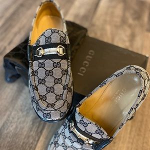 Canvas Gucci loafer